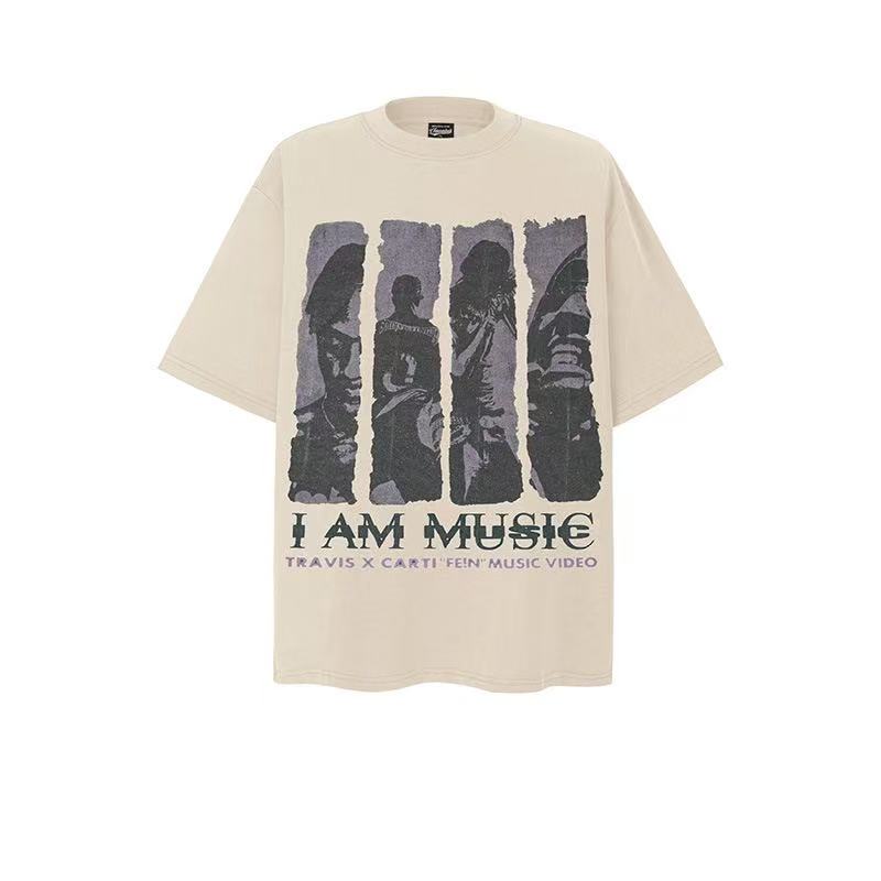 2025 New Trendy Brand New Short-Sleeved T-Shirt Hip-Hop Rap 017