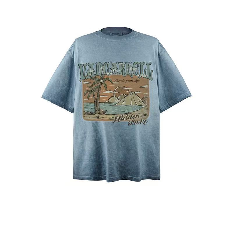 2025 New Trend Brand New Short-Sleeved T-Shirt - Sunny Beach and Sand Dunes - 018