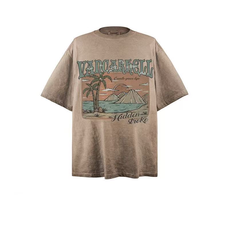 2025 New Trend Brand New Short-Sleeved T-Shirt - Sunny Beach and Sand Dunes - 018