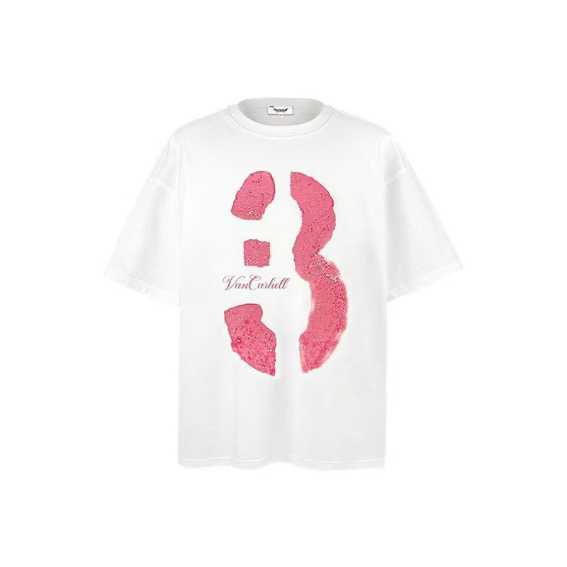 2025 New Trend Brand New Short-Sleeved T-Shirt with Number 3 020