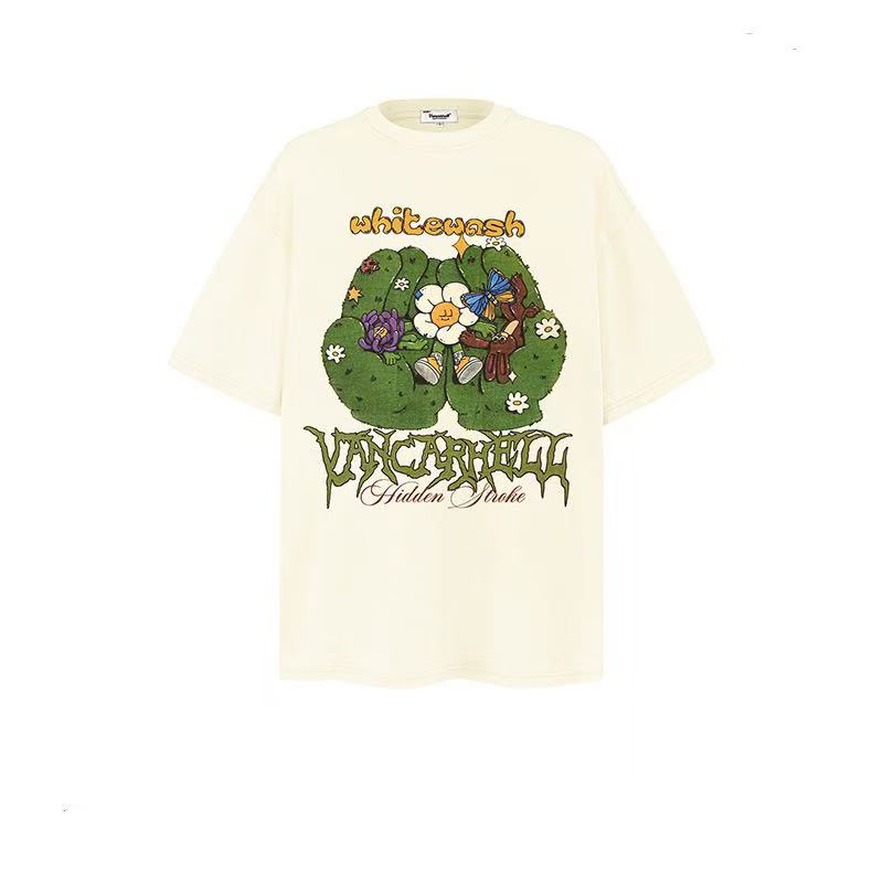2025 New Trendy Brand Short Sleeve Flower Print T-shirt 023