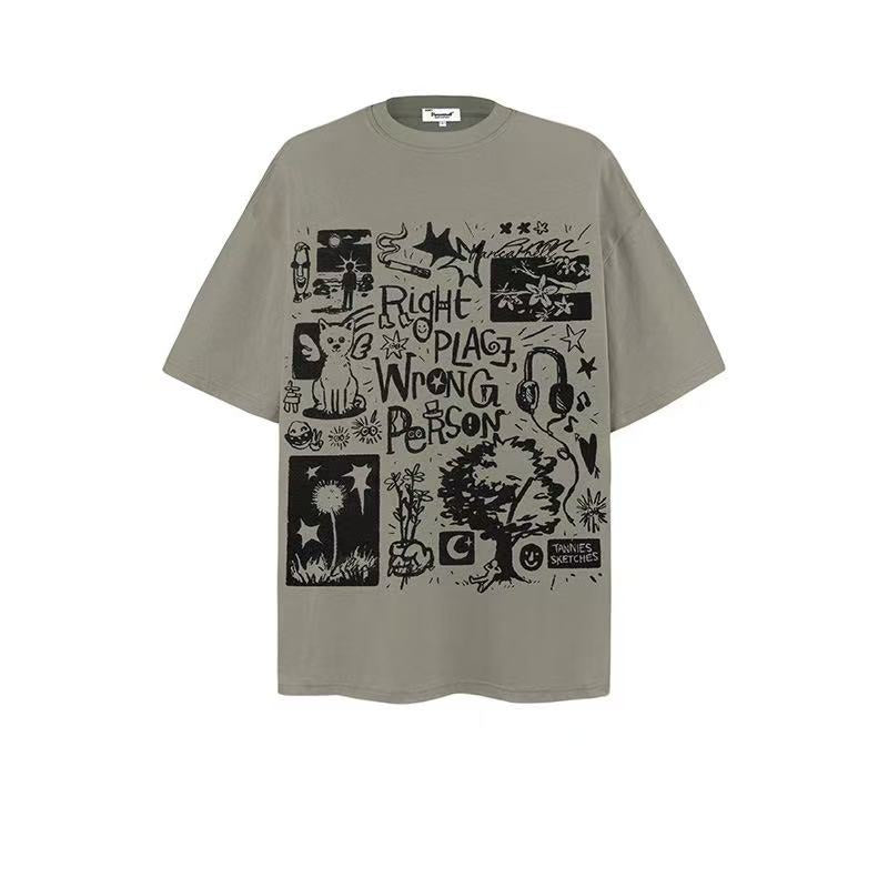 2025 New Trendy Brand New Short-Sleeved Hip-Hop 024
