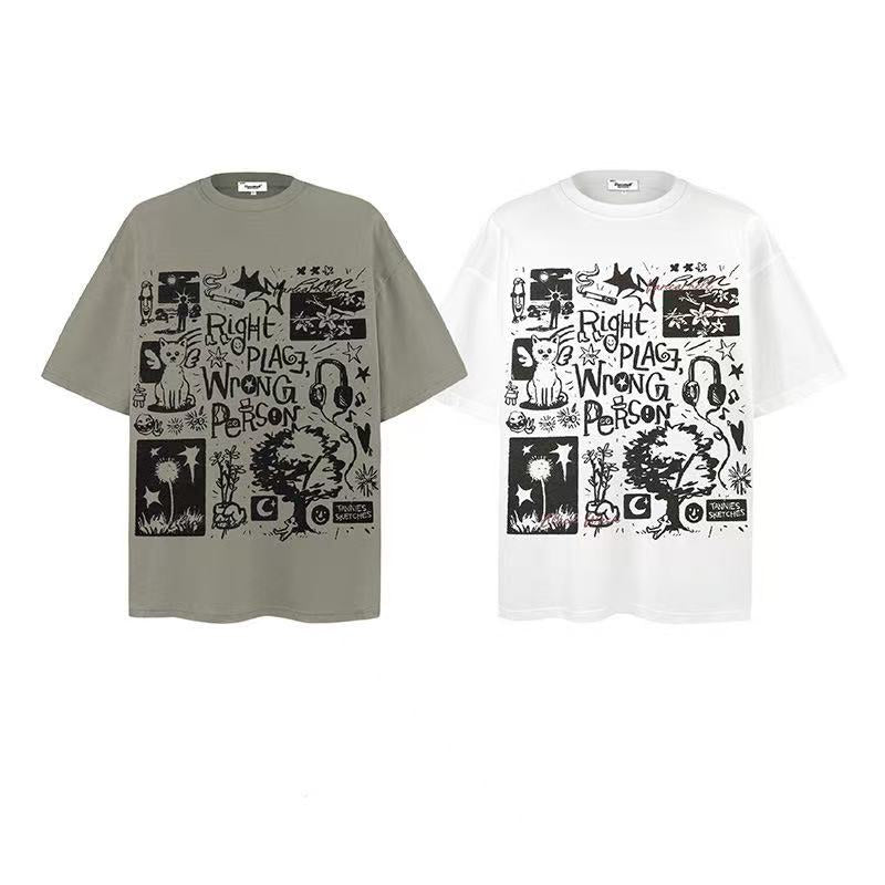 2025 New Trendy Brand New Short-Sleeved Hip-Hop 024