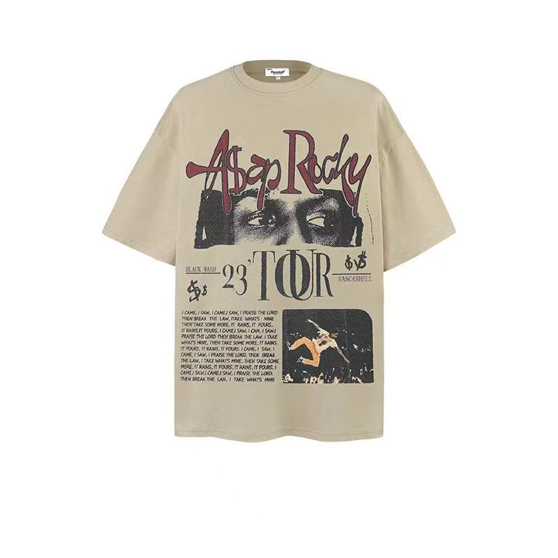 2025 New Trendy Brand New Short-Sleeved American Streetwear 028