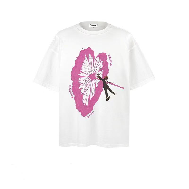 2025 New Trend Brand New Short-Sleeved T-Shirt with American-style heart pattern 034