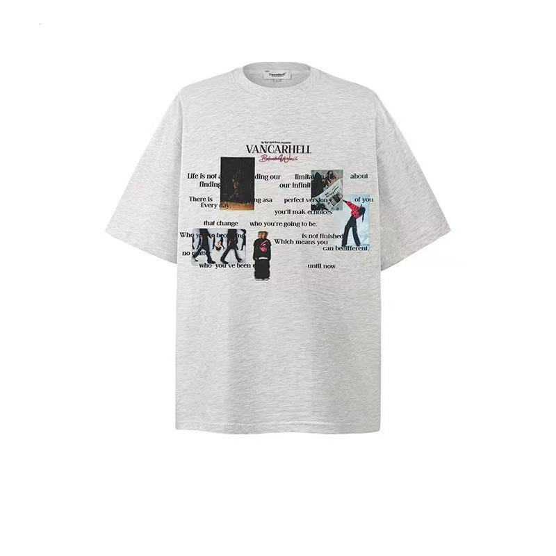 2025 New Trendy Brand New Short-Sleeved T-Shirt - American High Street Hip Hop 037