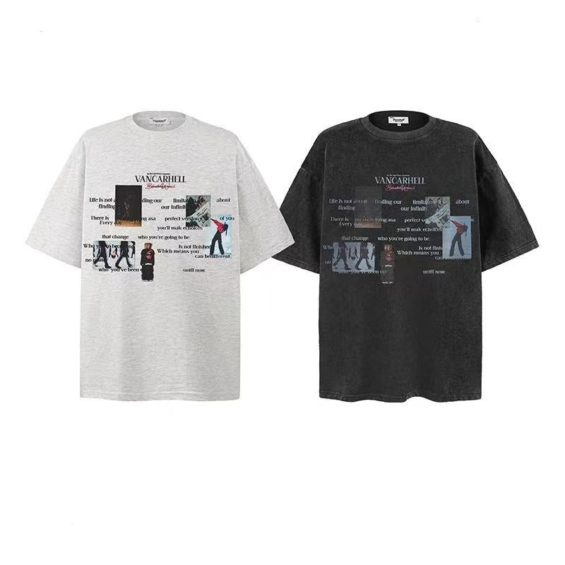 2025 New Trendy Brand New Short-Sleeved T-Shirt - American High Street Hip Hop 037