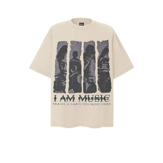 2025 New Trendy Brand New Short-Sleeved T-Shirt Hip-Hop Rap 017