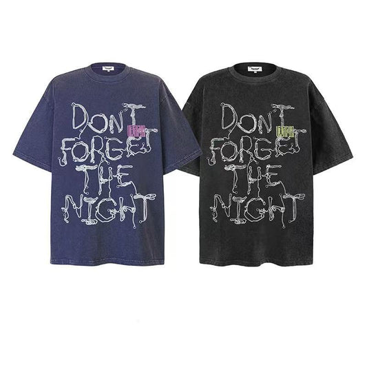 2025 New Trend Brand New Short-Sleeved T-Shirt with American English Graffiti 036