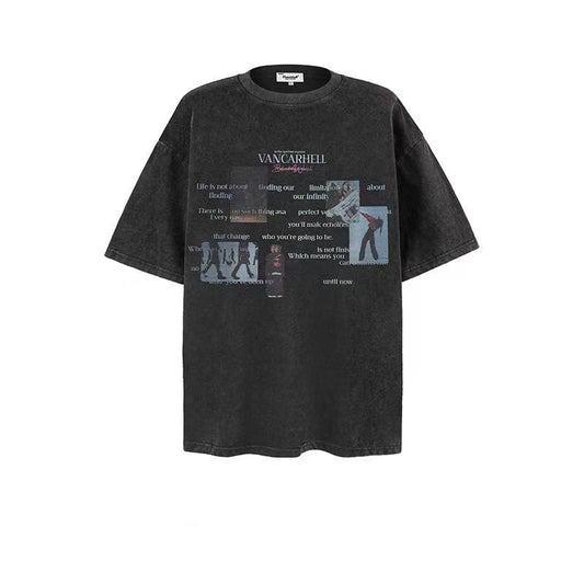 2025 New Trendy Brand New Short-Sleeved T-Shirt - American High Street Hip Hop 037